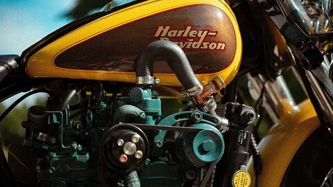 This One-of-a-Kind Harley-Davidson Cruiser Runs on a Tractor Engine, Fry Grease and Big Dreams