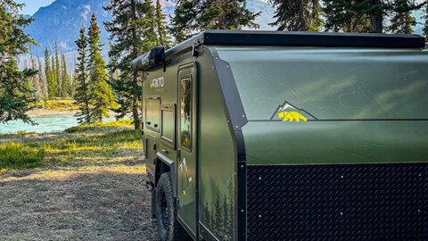 This Rugged Teardrop Trailer Borrows a Key Feature From Classic Camper Van Design