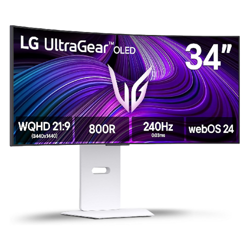 Save 50% on the LG 34-inch Ultragear WQHD OLED Curved Gaming Monitor