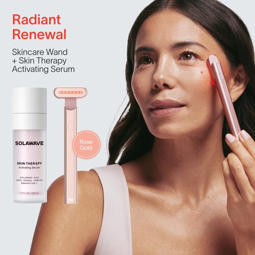 Save 40% on the Solawave 4-in-1 Radiant Renewal Facial Wand & Skin Therapy Serum Bundle