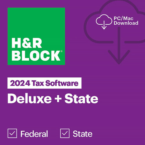 Save $30 on the H&R Block 2024 Deluxe + State Tax Software