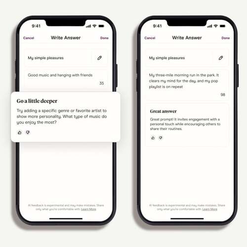 Hinge launches AI-driven prompt feedback to help users write better profiles