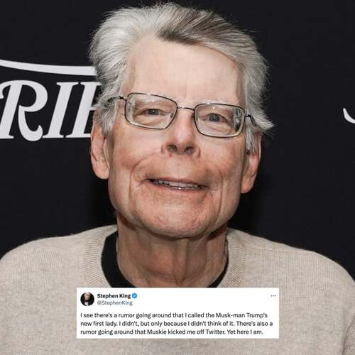 Stephen King responds to rumor that Elon Musk kicked him off X