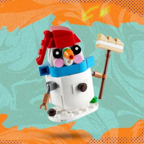 Build and take home a festive Lego Snowman for free at Barnes & Noble