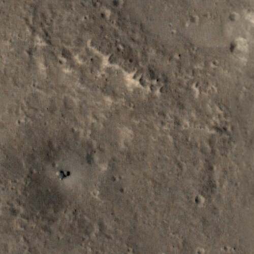 What a NASA spacecraft saw at a robot's grave from orbit