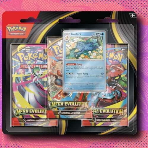 Best Pokémon TCG Mega Evolution Three Pack Blister deal: Near market value on Amazon