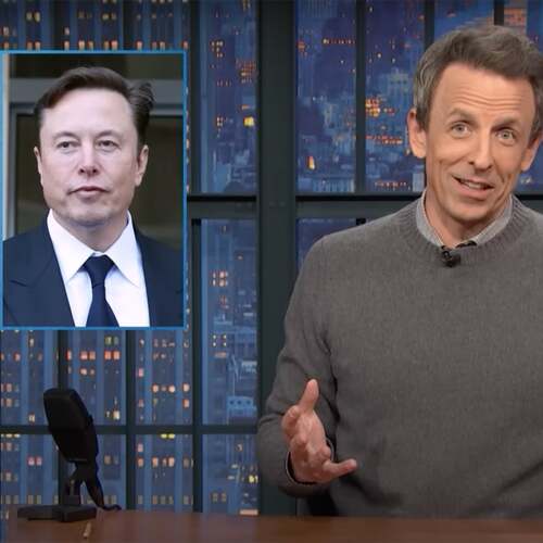 Seth Meyers roasts Elon Musk for overstaying his welcome with Trump