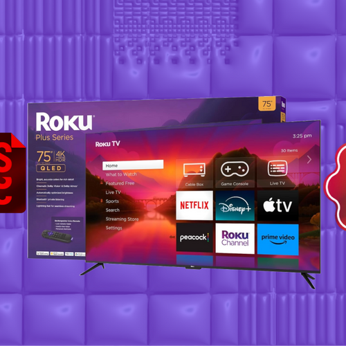 The Biggest Deal You'll See Today: A 75-Inch Roku Plus TV Is Now 50% Off