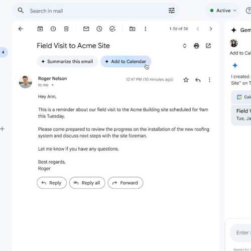 Gmail Gets AI Calendar Feature That Apple Added to Its Mail App in 2007