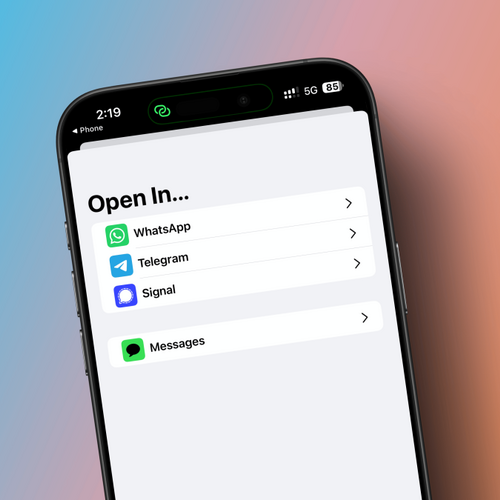 How to Make Signal or WhatsApp Your iPhone's Default Messaging App