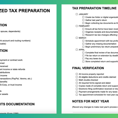 Download This Tax Prep Checklist for Stress-Free Filing