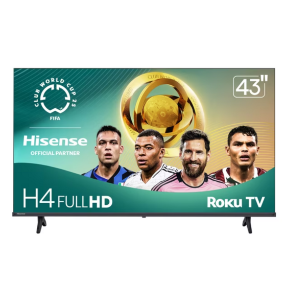 Hisense 43-Inch Class H4 Series FHD Roku Smart TV Now $128 ($40 Off)