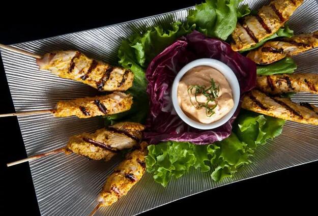 Grilled Chicken Skewers With Sauce